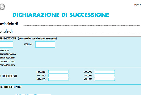 La Dichiarazione di successione telematica ed il modulo 4