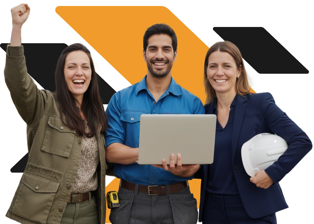 tre professionisti esultano per il black friday